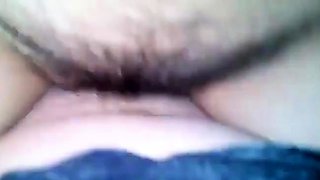 Hot chubby with hairy pussy mounts crossdresser