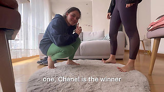 Big, Sweaty Female Foot Wrestling