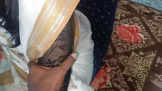 Married women office romance with malayala saree