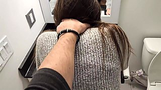 Petite Student Moans in Toilet