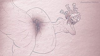 Animation on Paper- Pens and Pencils Hentai Anime: Hunter X Hunter Menchi Cartoon Porn 2D Sex