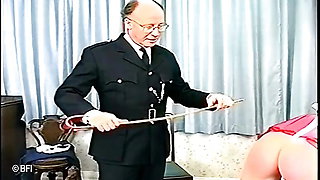 Dirty cops spanking and punish MILF ass