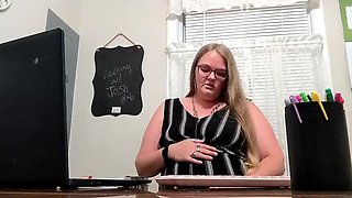 Naughty Teacher Nichole Madison JOI in Office - She's Pregnant With Your Baby!