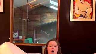 Blonde tight pussy babe solo toy fun in glamour masturbation