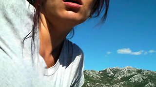 Pulled amateur czech babe outdoor anal fuck