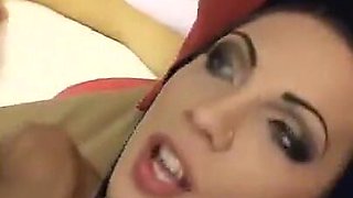My Wife, a Whore with Two Provocative Tits and Brown Hair, Takes a Huge Cock in Her Mouth Outdoors