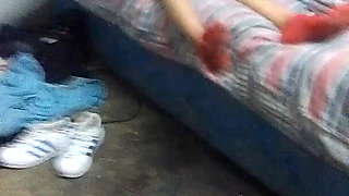 Step Daughter Jerks Her Step Dads Hard Cock to Big for Her Tiny Small Petite 18 Year Old Vergin Pussy