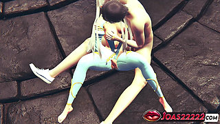 3D Hentai Animation Featuring Blue-haired Princess - Kissing, Masturbation, and Intense Pussy Fingering POV Along with Licking