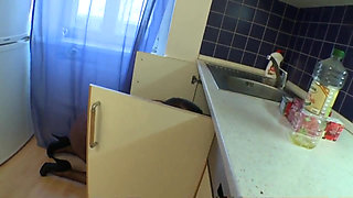 Nasty sexy brunette rides a big hard cock