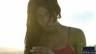 Two amazing ebony models showing off