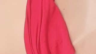 Hotmilf in Red Assfucked and Creampied by the Garden