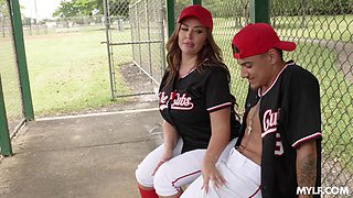 Busty pornstar in uniform gets fucked hard on camera