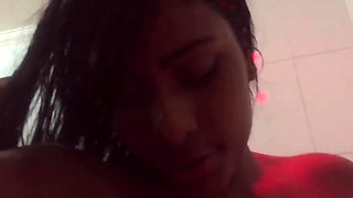 Eating Brunette's Big Ass in the Bathtub