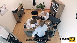 Loan4k. bitchy mina k is toying messy games with loan manager