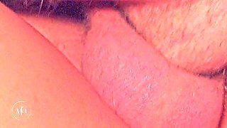 Close-Up Creamy Asian Pussy Pounding by Real Couple Gomez and Morticia