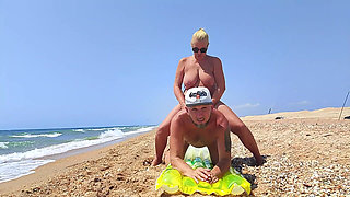 Stepson Is My Personal Slut on the Beach