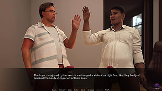 Sexy Married Teacher Having Threesome with Two Lucky Students - the Office