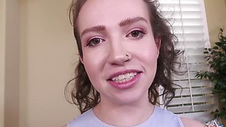 Hazel Paige, the naughty submissive, gets her brains fucked out by a huge dick