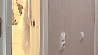 Came Home After the Beach and Masturbates with a Dildo in the Bathroom