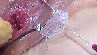 Wide Open Cocked Pussy Machine-fucked From Very Close 2