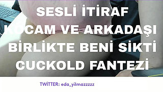 Hot Turkish MILF Cheats on Hubby - Threesome with His Friend & Group Sex Confession