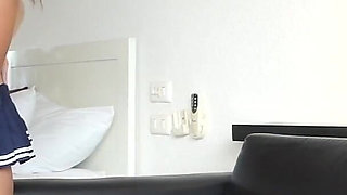 Johntronx - Skinny Girl in Highschool Uniform Meets My Hard Dick and Balls