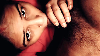 Horney Latika sult sucking big black cock