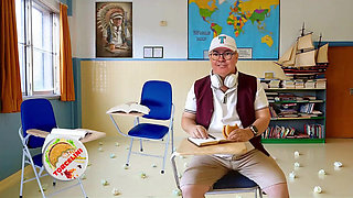 Torcelini and the Maid. Smashing Dishes and Stripping for Tips. a Maid Breaks Dishes. Full Video