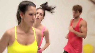 Erotic goup sex at gym