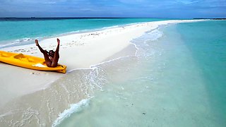 Massive juggs brunette fatty strips and jerks solo