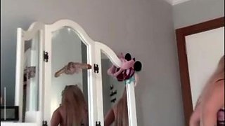 Blonde Tattooed Turkish Girl with Big tits solo on webcam