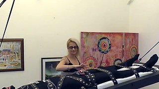 Blowjob and handjob from slutty amateur blonde