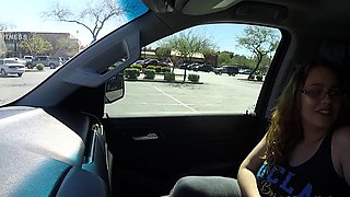 Pretty young girl with big tits and glasses