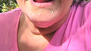 Mechanics Are Working on Her Car She Eats His Cum Like a Hot Porn Star