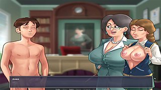 Summertime saga eve, cartoon monster, korean big tits