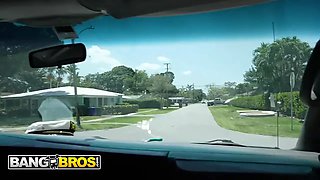 Bangbros - vanessa marie shows her wet breasts and rails ethan seeks’ cock on the screw bus