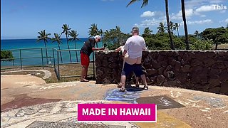 I Just Met This Visitor To Hawaii - And Here We Are, Outdoors, Playing