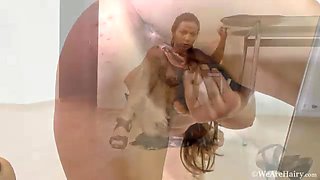Hairy chick Edica takes a break at home - WeAreHairy