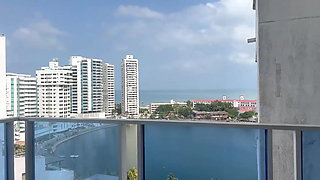 Business Trip with My Employee Gets Out of Control and I Cum on Her Tits