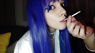 Hot Egirl being fed cigarette by stepdad (ask me for full vid)