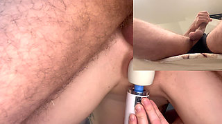 Anal Destroyed by 9 Inch Big Dick. Jerking off