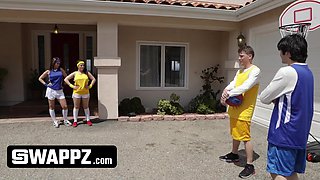 Swappz - Mvp Stepmoms Bang Their Virgins Stepson After Losing a Basketball Game