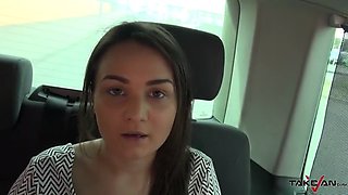 Cute teen babe gets picked up and rammed in the car