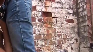Ebony German Bitch Rides BBC in This Rough Outdoor Action