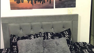 My girlfriend sends me a video masturbating wearing lingerie.