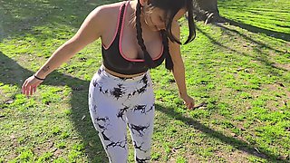 I interrupted this hot girl's working out session