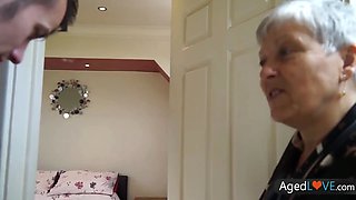 AGEDLOVE - Granny Savanna enjoys the hot ride on Sam's young cock