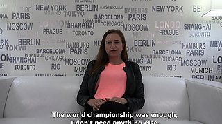 World Dance Champ with Amazing Breasts at Czech Casting