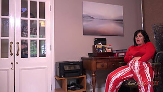 AuntJudysXXX - BBW Boss Lady Montse Swinger Gets Caught Masturbating at the Office
