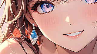 Pastel Reflections: a Beautiful Young Woman with Soft Skies in Her Eyes